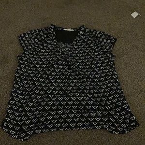 Black and white blouse